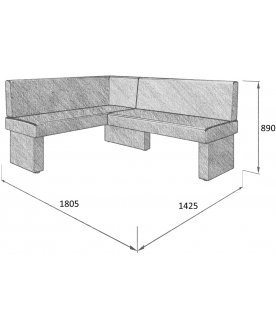 Диван Ratio 140-178 L левый