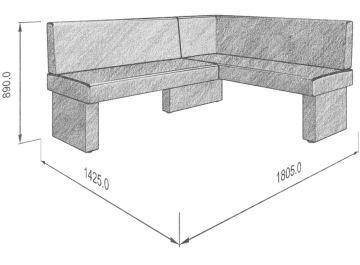 Диван Ratio 178-140 R правый