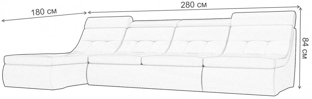 Модульный диван угловой Холидей Люкс левый бежевый микровельвет