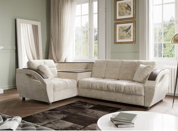 Угловой диван Бридж вариант 1 белый