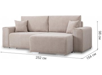 Угловой диван Оксфорд 200х160 с оттоманкой