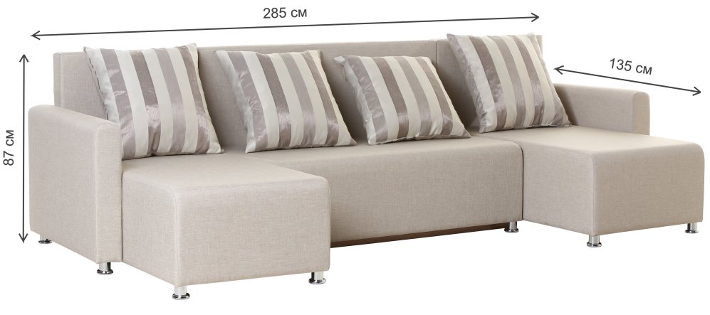 Угловой диван Олимп Line beige рогожка elegance com beige