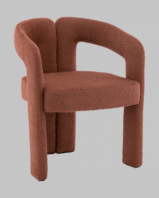 Кресло Брентон букле / терракотовый