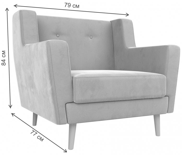 Кресло Ривер-Арт бежевый велюр