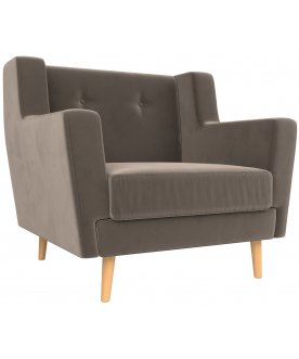 Кресло Брайтон велюр коричневый