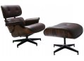 Кресло Eames Lounge chair коньячный оттоманка Eames Lounge chair коньячный