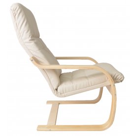 Кресло Сайма (экокожа) береза / бежевый