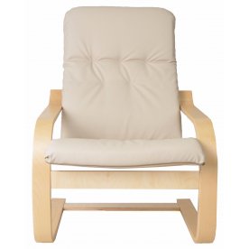 Кресло Сайма (экокожа) береза / бежевый