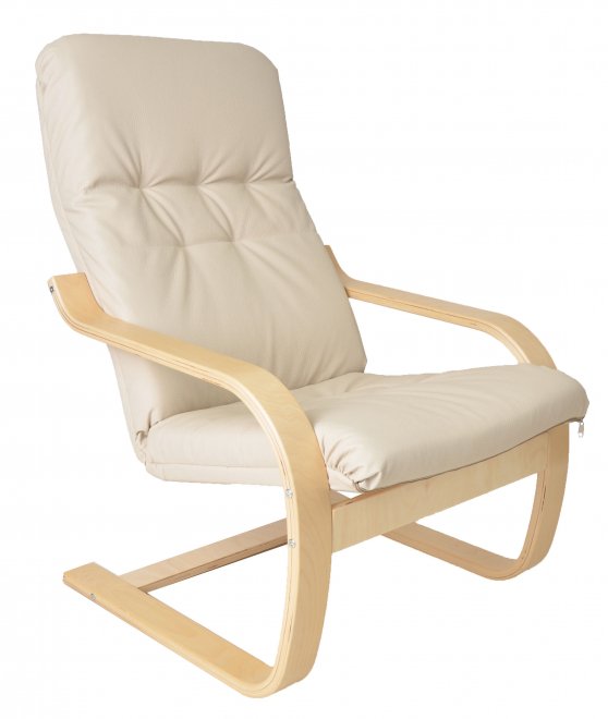 Кресло Сайма (экокожа) береза / бежевый