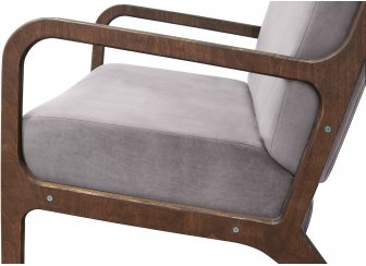 Низкое кресло Mody Grey