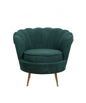 Низкое кресло Pearl Green Boucle