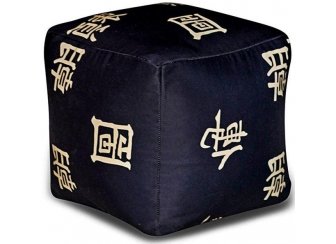 Пуф Куб черный дракон