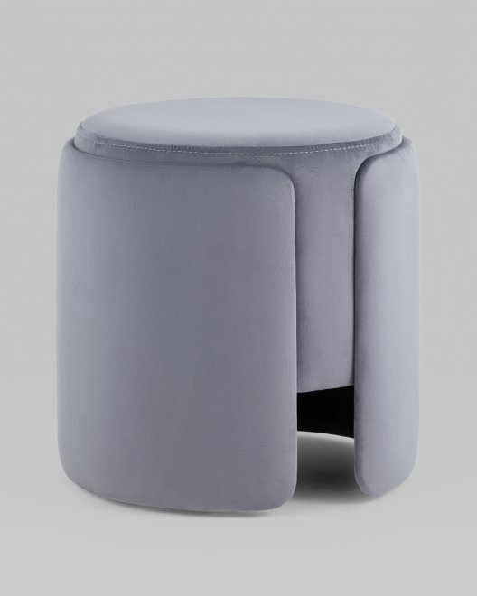 Пуф Келмор велюр серый