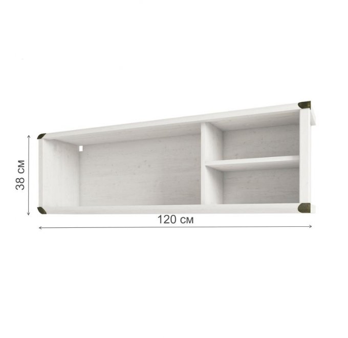 Полка навесная Magellan 3N сосна винтаж