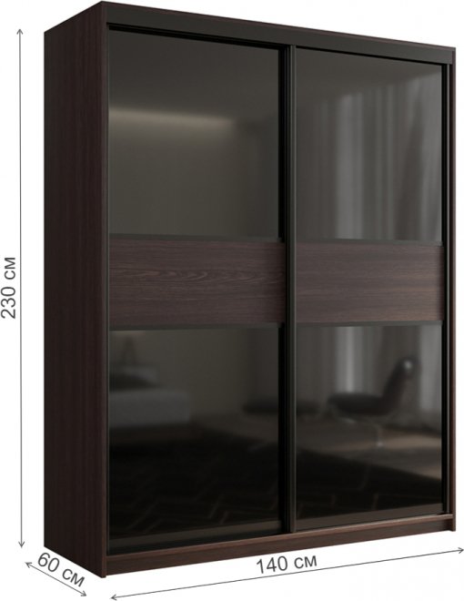 Шкаф-купе Кааппи 12 140х60 венге