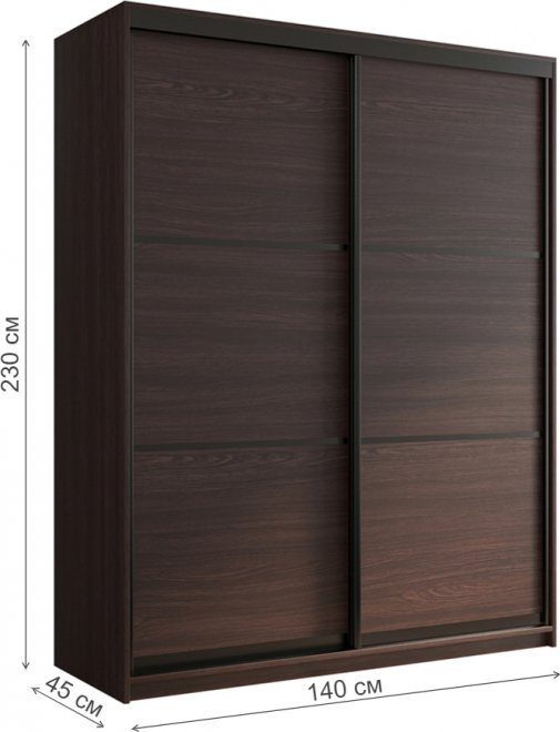 Шкаф-купе Кааппи 4 140х45 венге