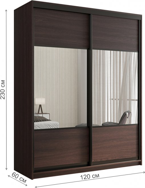 Шкаф-купе Кааппи 6 120х60 венге