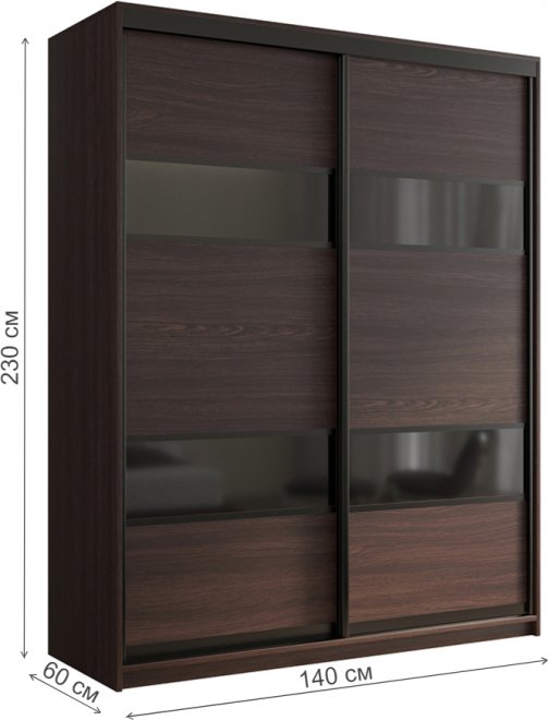 Шкаф-купе Кааппи 7 140х60 венге