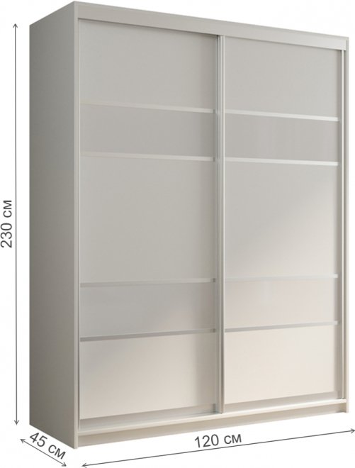 Шкаф-купе Кааппи 8 120х45 белый бриллиант