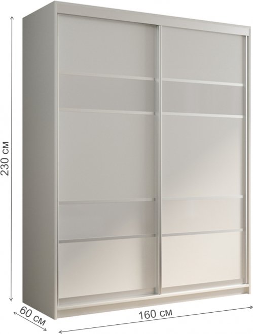 Шкаф-купе Кааппи 8 160х60 белый бриллиант