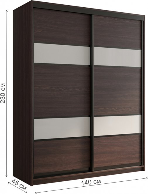 Шкаф-купе Кааппи 8 140х45 венге