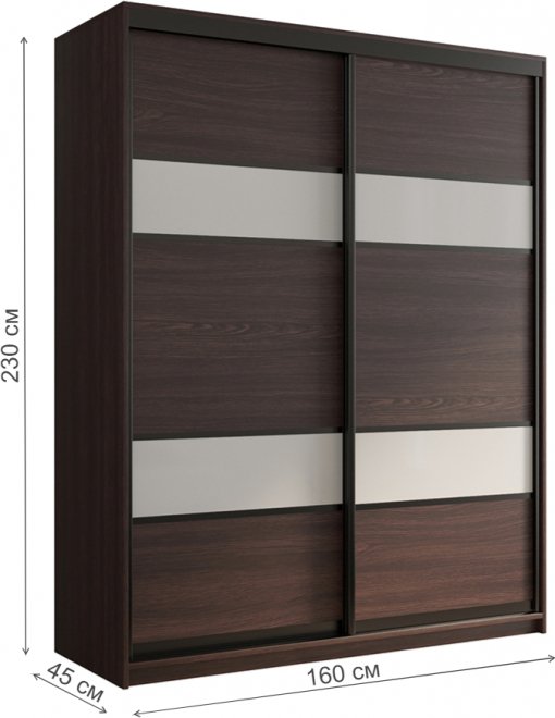 Шкаф-купе Кааппи 8 160х45 венге