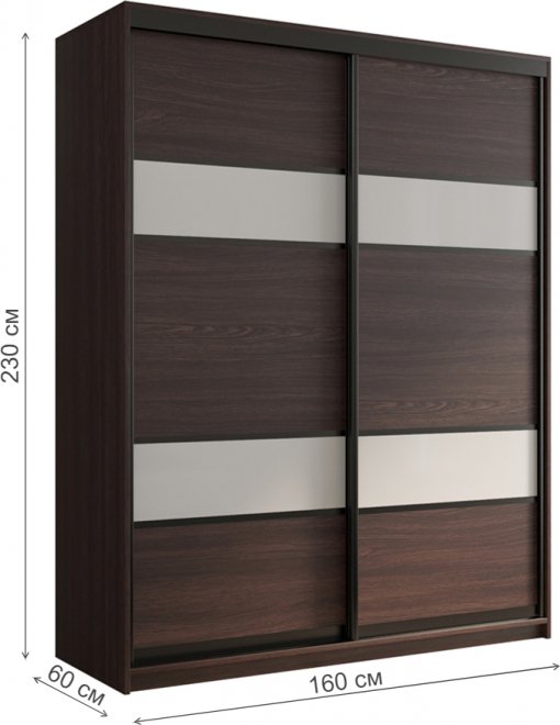 Шкаф-купе Кааппи 8 160х60 венге