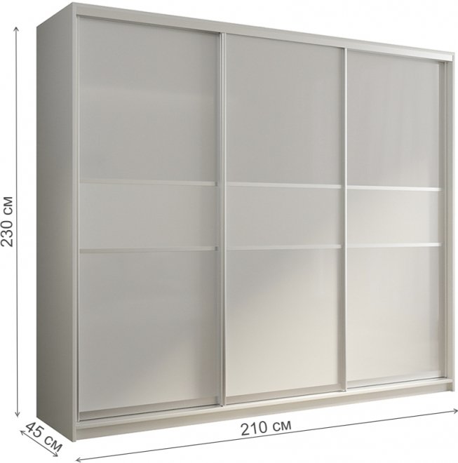 Шкаф-купе Кааппи 11 210х45 белый бриллиант