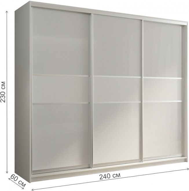 Шкаф-купе Кааппи 11 240х60 белый бриллиант