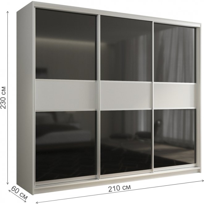 Шкаф-купе Кааппи 12 210х60 белый бриллиант
