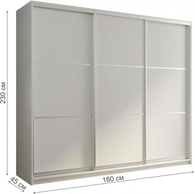 Шкаф-купе Кааппи 4 180х45 белый бриллиант