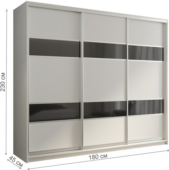 Шкаф-купе Кааппи 7 180х45 белый бриллиант