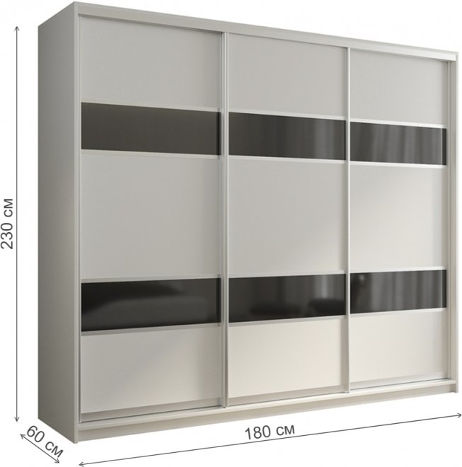 Шкаф-купе Кааппи 7 180х60 белый бриллиант