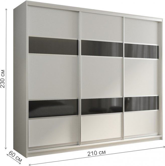 Шкаф-купе Кааппи 7 210х60 белый бриллиант