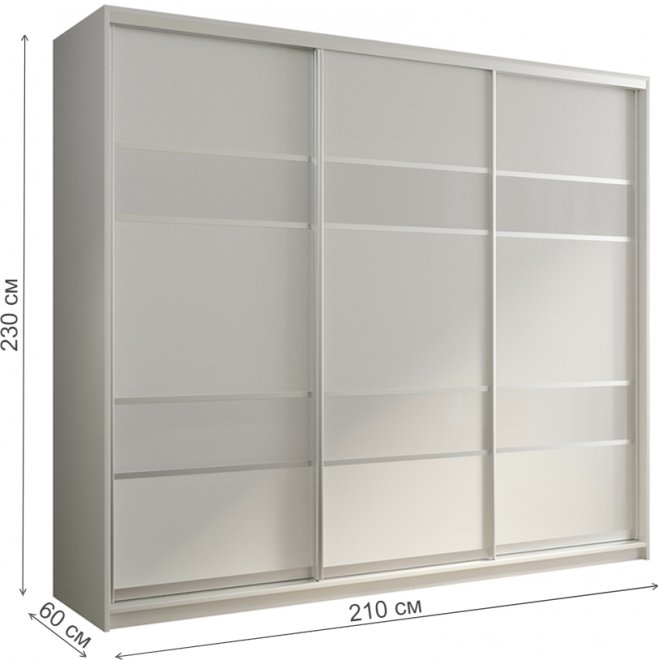 Шкаф-купе Кааппи 8 210х60 белый бриллиант