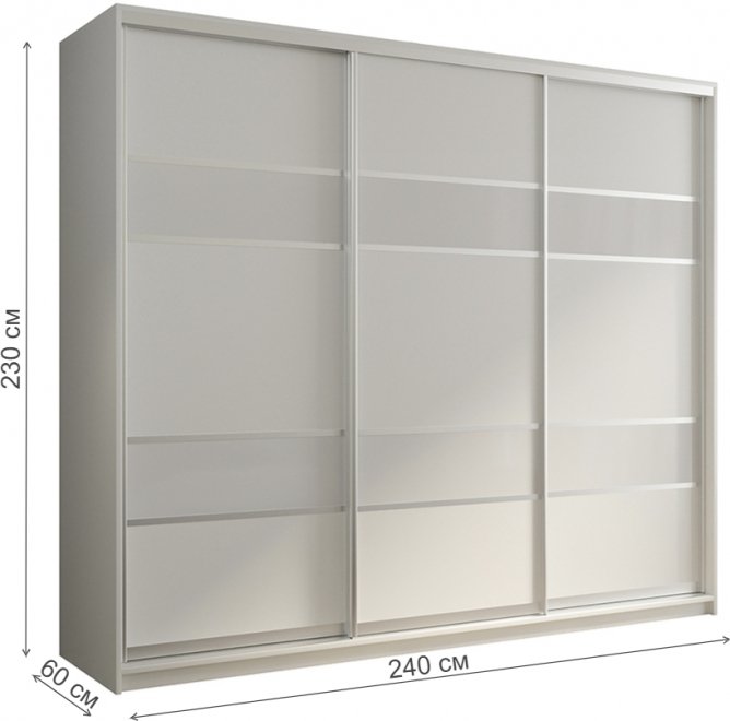 Шкаф-купе Кааппи 8 240х60 белый бриллиант