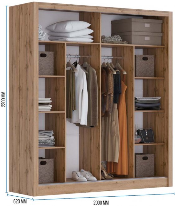 Шкаф-купе Арабеска-1 2 м дуб вотан