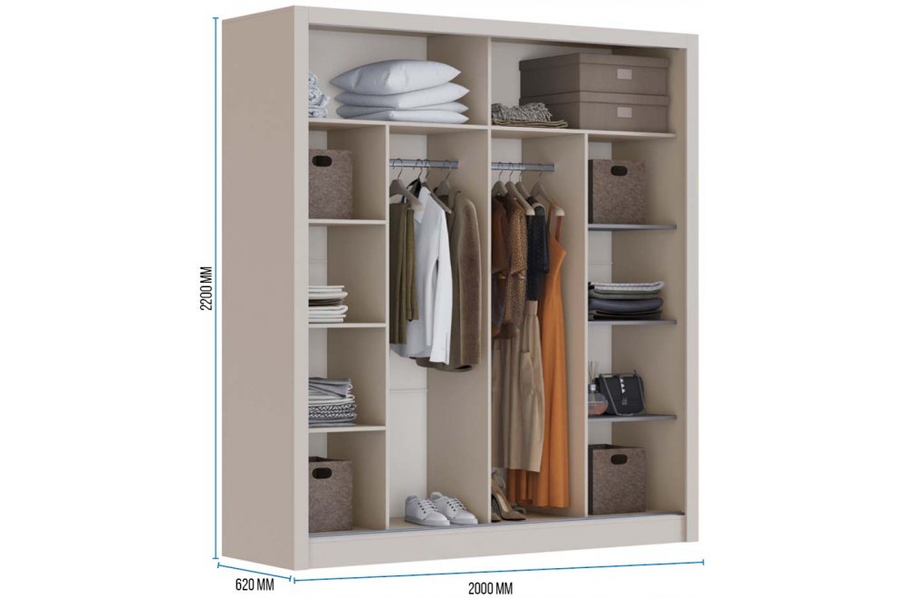 Шкаф-купе Арабеска-1 2 м кашемир