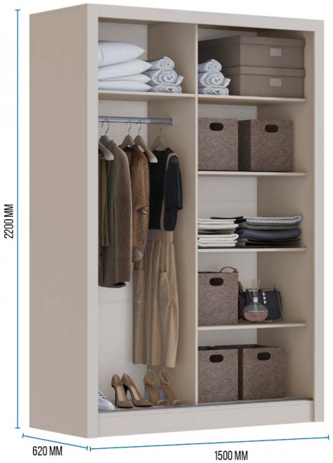 Шкаф-купе Арабеска-2 1,5 м кашемир