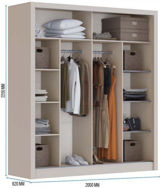 Шкаф-купе Арабеска-2 2 м кашемир