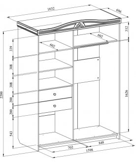 Шкаф-купе Ассоль плюс АС-16