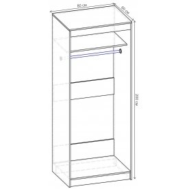 Шкаф-купе Риф 2 ШК.018.800-30 вариант 5