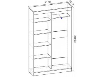 Шкаф-купе Риф 2 ШК.021.900-01