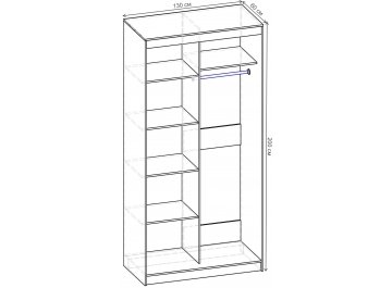 Шкаф-купе Риф 2 ШК.022.1300-30 вариант 5