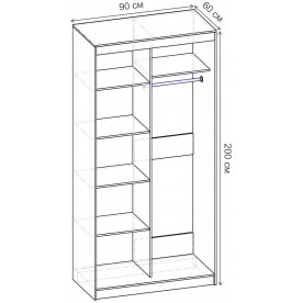 Шкаф-купе Риф 2 ШК.022.900-24 вариант 5