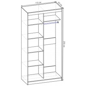 Шкаф-купе Риф 2 ШК.023.1100-31 вариант 6