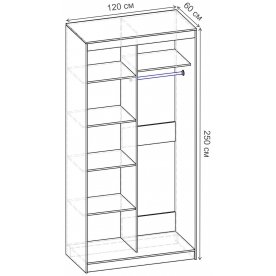 Шкаф-купе Риф 2 ШК.023.1200-01