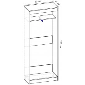 Шкаф-купе Риф 2 ШК.016.800-24 вариант 5