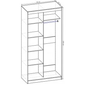 Шкаф-купе Риф 2 ШК.023.900-30 вариант 5