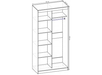 Шкаф-купе Риф 2 ШК.023.900-30 вариант 5